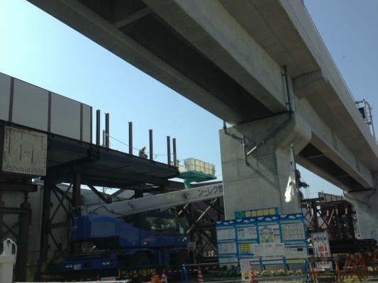 【遠鉄】助信駅～上島駅間の高架化後、有玉南中田島線が工事中【赤電】